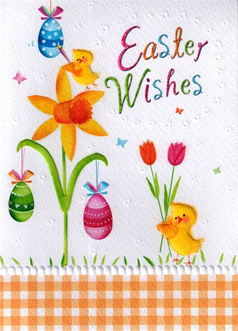 Easter Wishes Glitter Finished Greeting Card Cards Love Kates