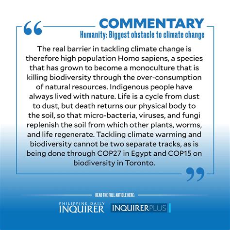 Humanity: Biggest obstacle to climate change | Inquirer Opinion