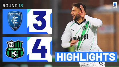 EMPOLI SASSUOLO 3 4 HIGHLIGHTS Berardi Shines In Seven Goal