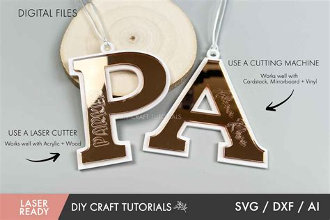 Monogram Christmas Ornament SVG – DIY Craft Tutorials