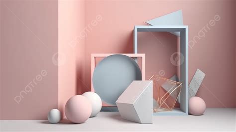 In The Style Of Geometric Structures Background D Modeling Scene With