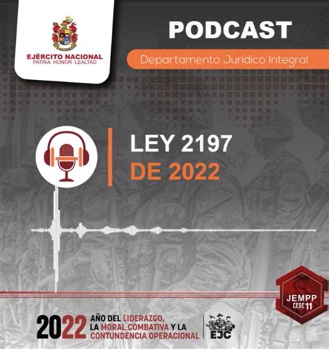 Conozcamos la Ley 2197 de 2022 Ejército Nacional de Colombia