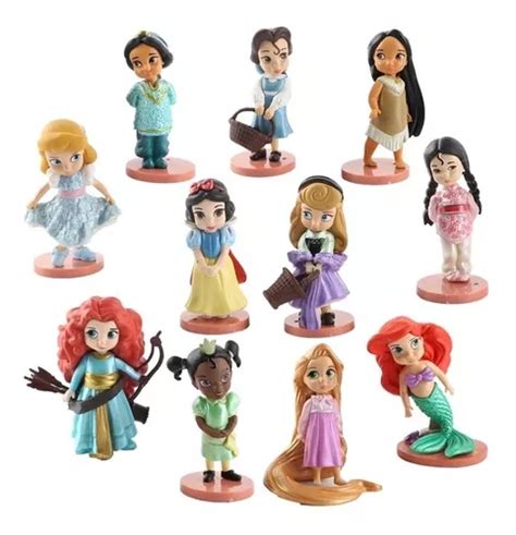 Kit 11pz Mini Figuras Princesas Disney Colección Decoración Envío gratis