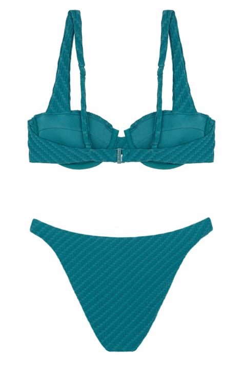 Bikini Balconette Petr Leo Verde Robin Collection Robin Collection