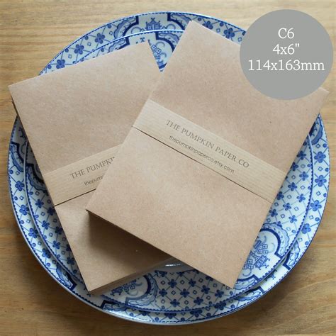 100 Kraft Envelopes 4x6 Kraft A6 Envelopes C6 Envelopes rustic