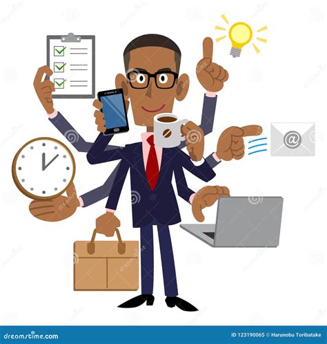 A Talented Businessman Of A Black Man Stock Vector Illustration Of