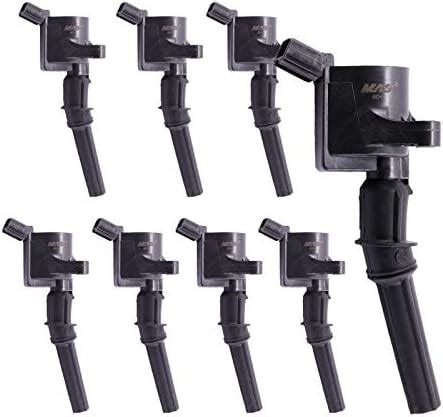 MAS 8 Pack Curved Boot Ignition Coil DG508 Compatible With Ford Lincoln