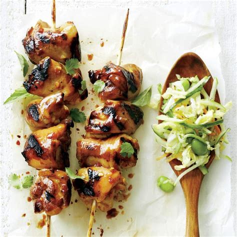 Recette de brochettes de poulet piquantes et salade fraîcheur Coup de