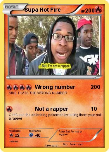 Pok Mon Supa Hot Fire Wrong Number My Pokemon Card