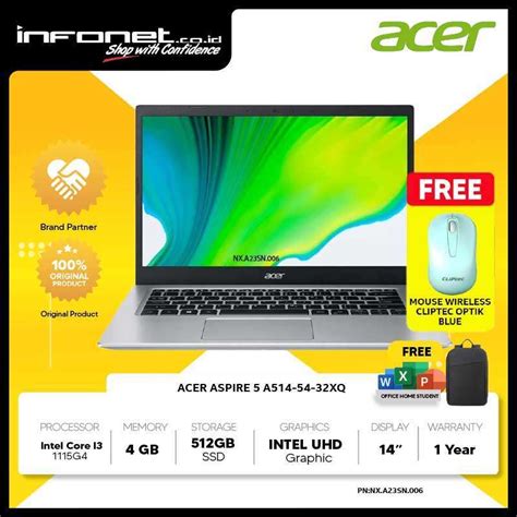 Jual Acer Aspire A Xq I G Gb Gb Ssd Uma W