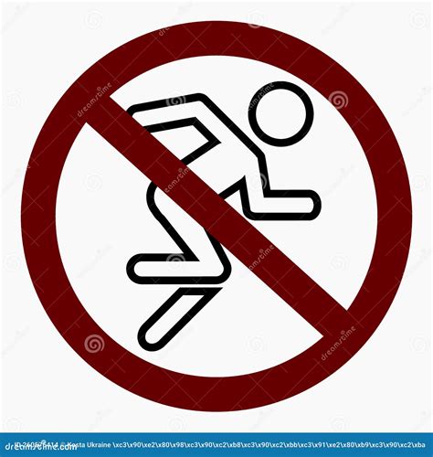 Icon Do Not Walk Movement Prohibition Stock Vector Illustration Of