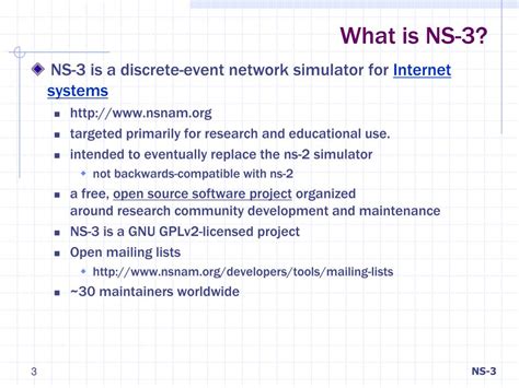 PPT - NS-3 Tutorial 및 프로토콜 구현 방법 PowerPoint Presentation - ID:5189243
