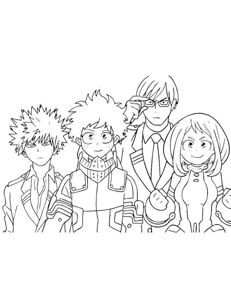 My Hero Academia Coloring Pages Seacoloring
