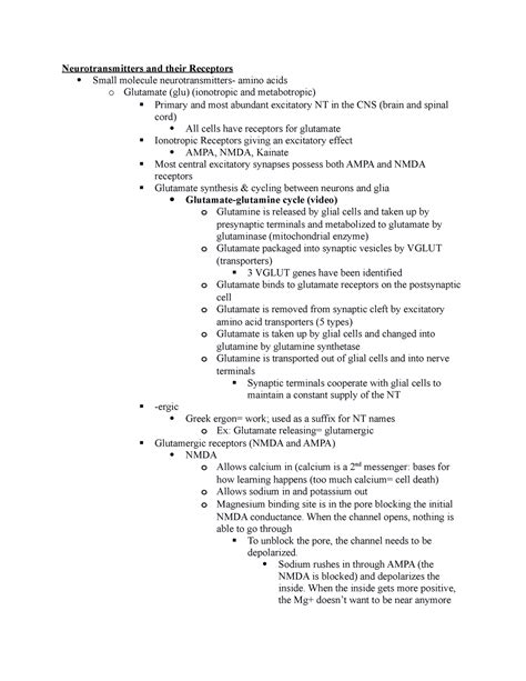 Neurotransmitters and their Receptors - When the channel opens, nothing is able to go through To ...