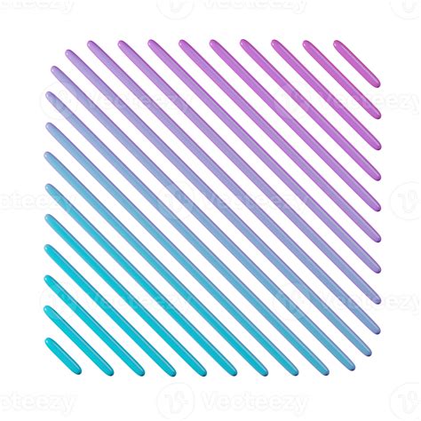 Square Shape Red Blue Gradient 3d Rendering 29752660 Png