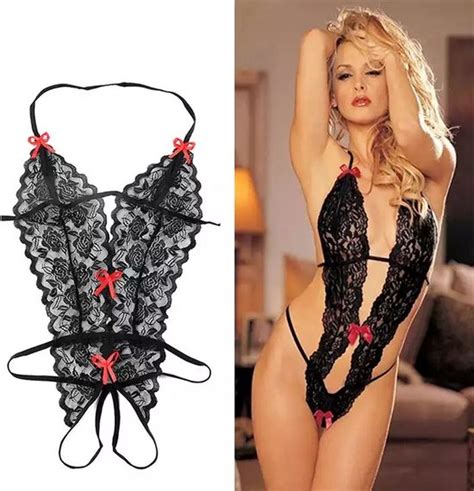 Sexy Lingerie One Size Body Zwart Wit Rood Bol