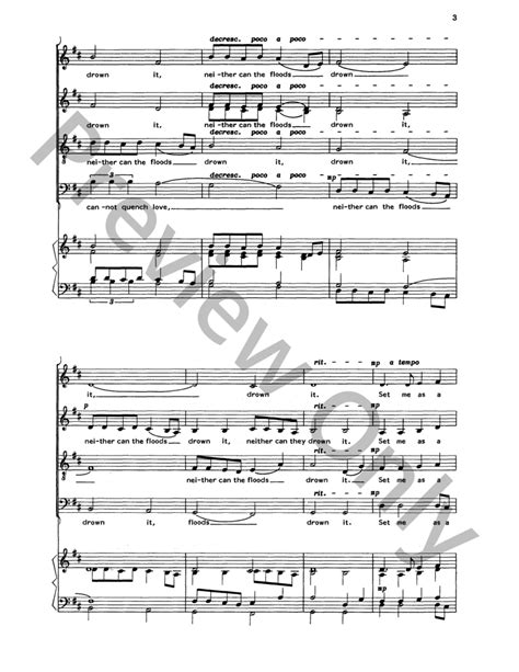 Set Me As A Seal Satb By Rene Clausen Jw Pepper Sheet Music