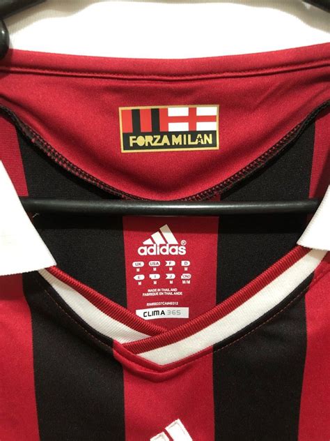 Adidas AC Milan longsleeve Football Jersey, Men's Fashion, Tops & Sets ...