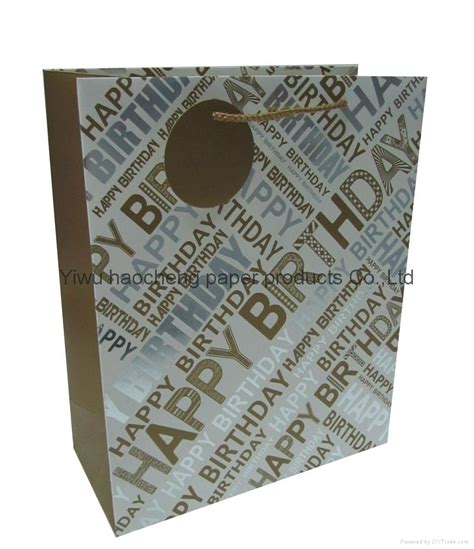 Hot Stamping Paper Bag Haocheng China Manufacturer Paper Packaging Materials Packaging