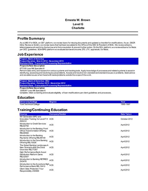 Accenture Resume Pdf