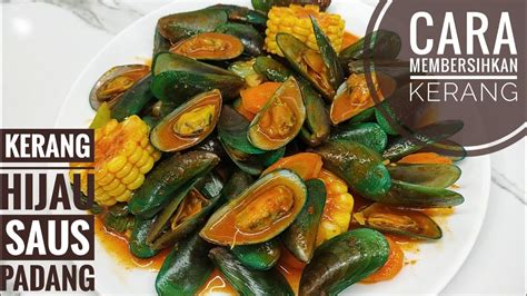 resep kerang hijau saus padang   membersihkan kerang youtube