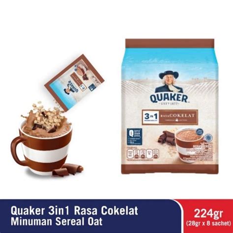 Jual Quaker In Cokelat Minuman Sereal Oat Gr Gr X Sachet