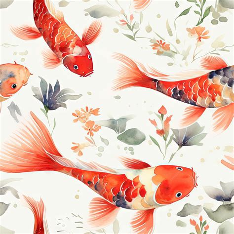 Premium Photo | Koi fish pattern