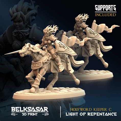 3D Printable Holyword Keeper Nude And Normal Set X3 By Belksasar