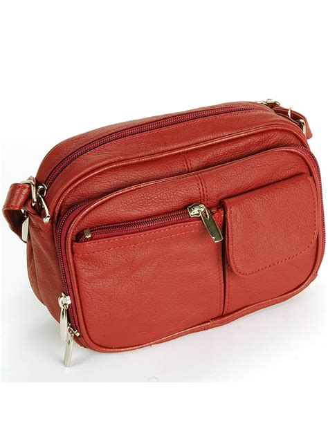 Womens Leather Organizer Purse Shoulder Bag Handbag Cross Body Bag