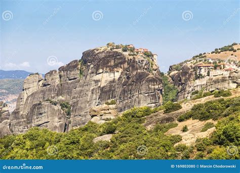 La Formation Rocheuse De Meteora En Gr Ce Centrale Complexe Des