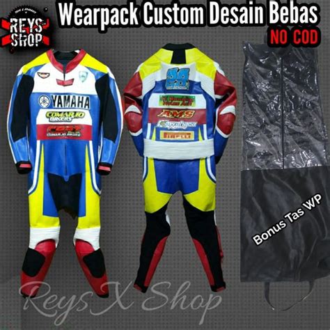 Jual No Cod Wearpack Roadrace Custom Gambar Bebas Balap Motor Wearpack