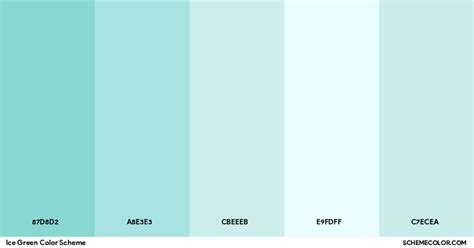 Ice Green Color Scheme - Palettes - SchemeColor.com