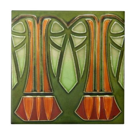 AD028 Art Deco Reproduction Ceramic Tile Zazzle