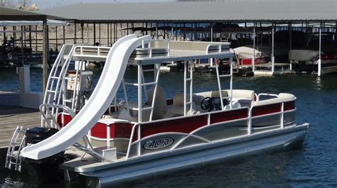 Ft Double Deck Party Boat Tritoon With Waterslide Named Beeracuda