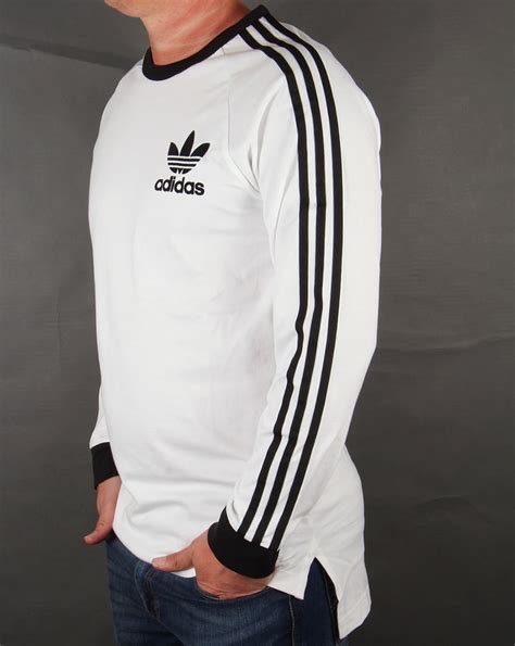 Adidas Originals 3 Stripes Long Sleeve T Shirt Whiteblack