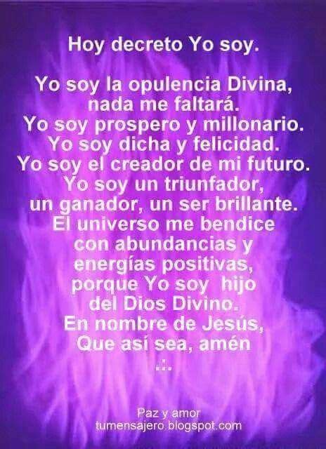 Decreto Yo Soy Decretos Metafisicos Frases Espirituales Oraciones