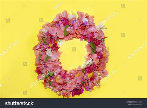 Letter O Flower Alphabet Made Colorful Stock Photo 1789621529