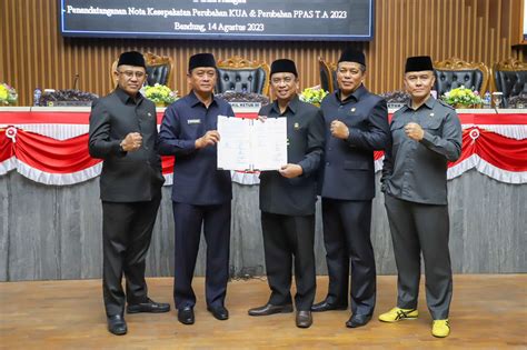 Pemkot dan DPRD Kota Bandung Sepakati Rancangan KUA PPAS APBD Kota