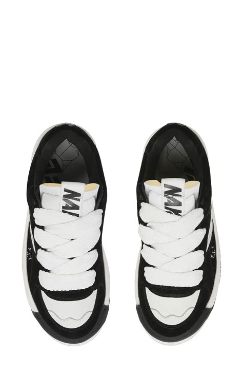 Naked Wolfe Snatch Platform Sneaker In Black White Smart Closet