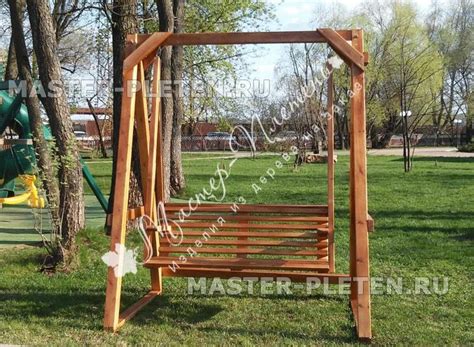 Мастер-Плетень - Стильные и надежные качели из дерева. Москва. Снегири ...