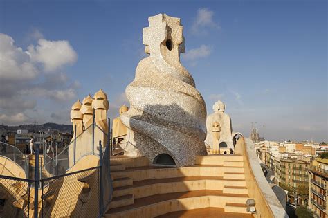 Casa Mila La Pedrera Roof Stacks License Image