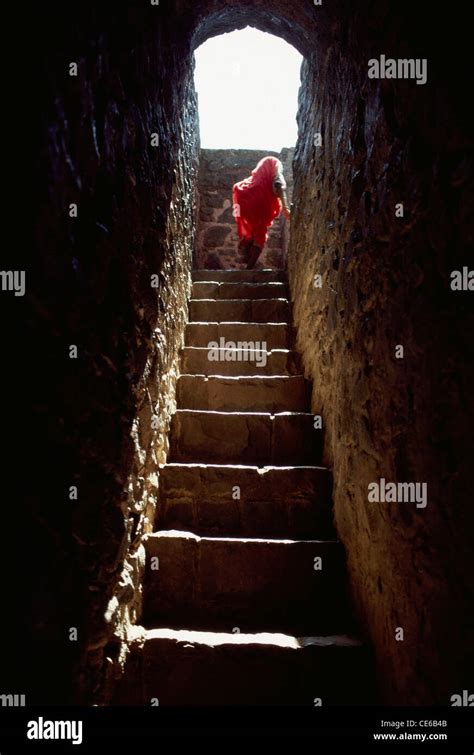stairs  gwalior fort madhya pradesh india stock photo alamy