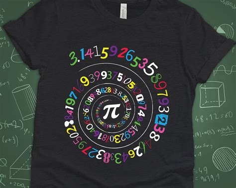 Pi Day Shirt Spiral Pi Shirt Colorful 314 March 14th Pi Etsy