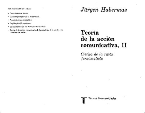 Pdf Teoría De La Acción Comunicativa Crítica De La Razón