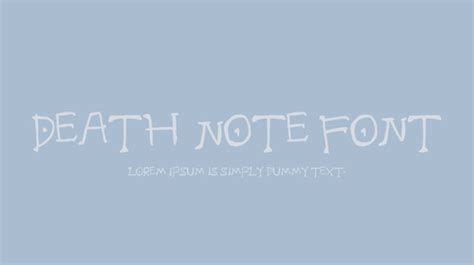 Death Note Font Download Free For Desktop And Webfont