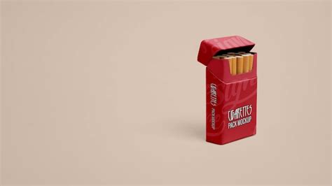 Premium PSD | Cigarette packaging mockup design