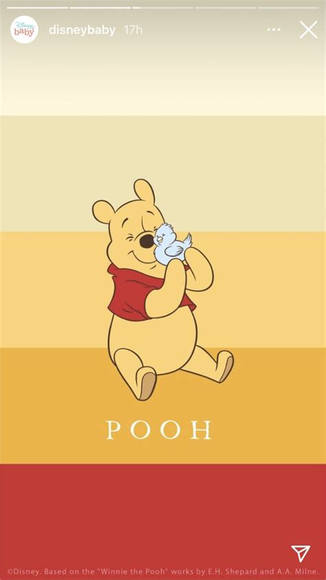 Winnie The Pooh Wallpaper With An Iphone App On It S Display Screen