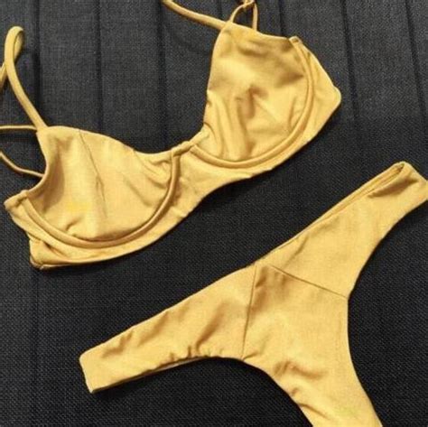 Sexy Pure Wine Red Gather Type Half A Cup Two Piece Bikini On Luulla