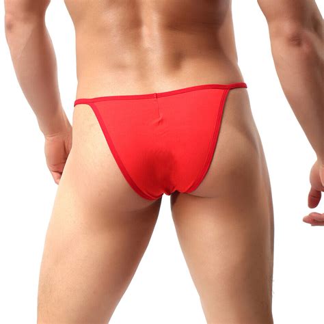 Briefs G String Bikini Men S Sexy T Back V String Bulge Pouch Underwear Thong Ebay