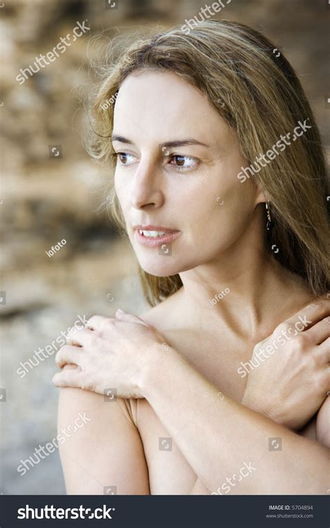 Mid Adult Caucasian Nude Woman Arms Stock Photo Edit Now